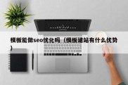 模板能做seo优化吗（模板建站有什么优势）