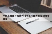 手机小程序开发软件（手机小程序开发软件有哪些）