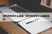 软件开发学什么语言（软件开发学什么编程语言）