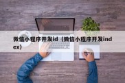 微信小程序开发id（微信小程序开发index）