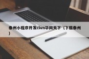 泰州小程序开发civn华网天下（下载泰州）