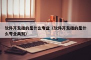 软件开发指的是什么专业（软件开发指的是什么专业类别）