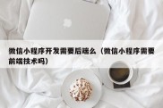 微信小程序开发需要后端么（微信小程序需要前端技术吗）