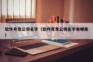 软件开发公司名字（软件开发公司名字有哪些）