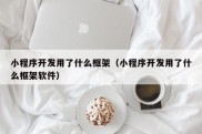 小程序开发用了什么框架（小程序开发用了什么框架软件）