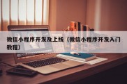 微信小程序开发及上线（微信小程序开发入门教程）