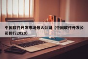 中国软件开发市场最大公司（中国软件开发公司排行2020）