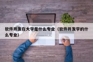 软件开发在大学是什么专业（软件开发学的什么专业）