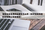 宝安企业免费网站建设怎么样（深圳宝安网络科技有限公司有哪些）